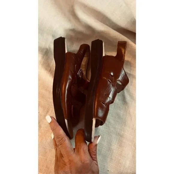 Propet Brown Leather Breeze Strappy Sandals SZ 8.5 W0001 - Picture 6 of 10